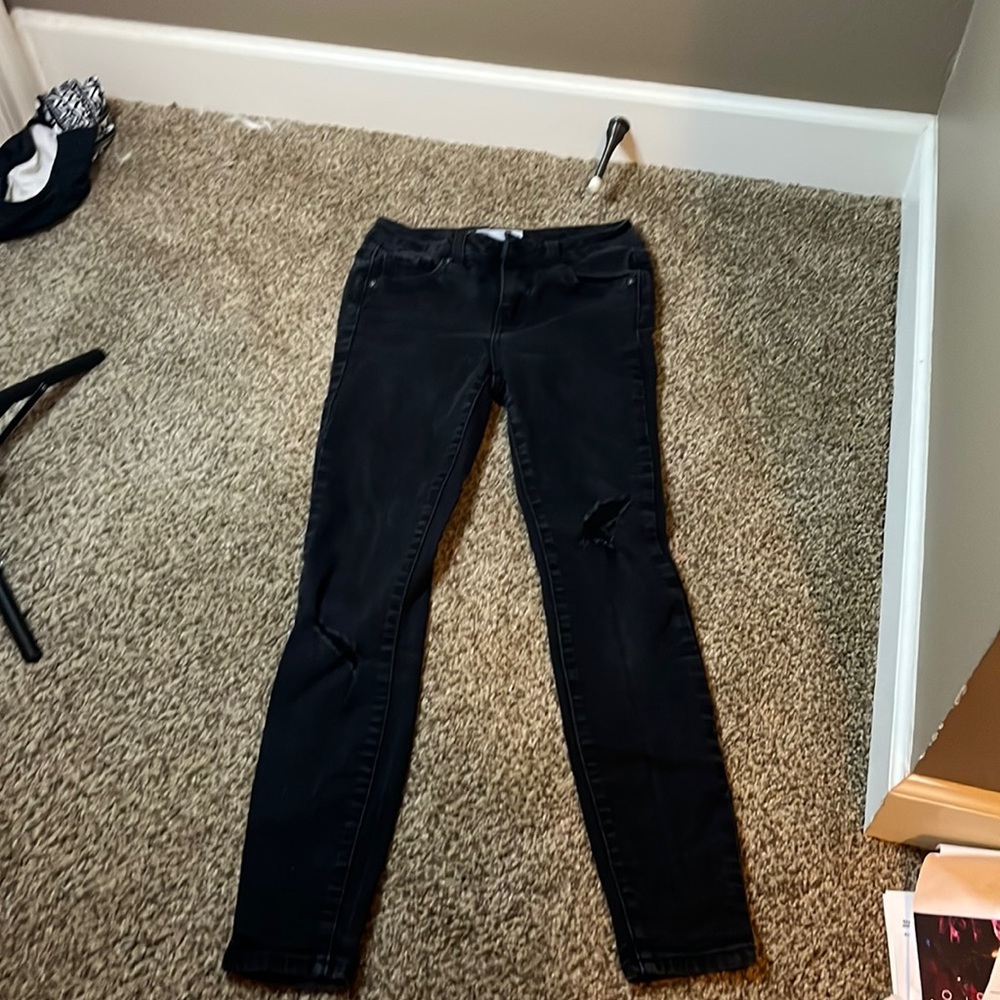 Black ripped jeans